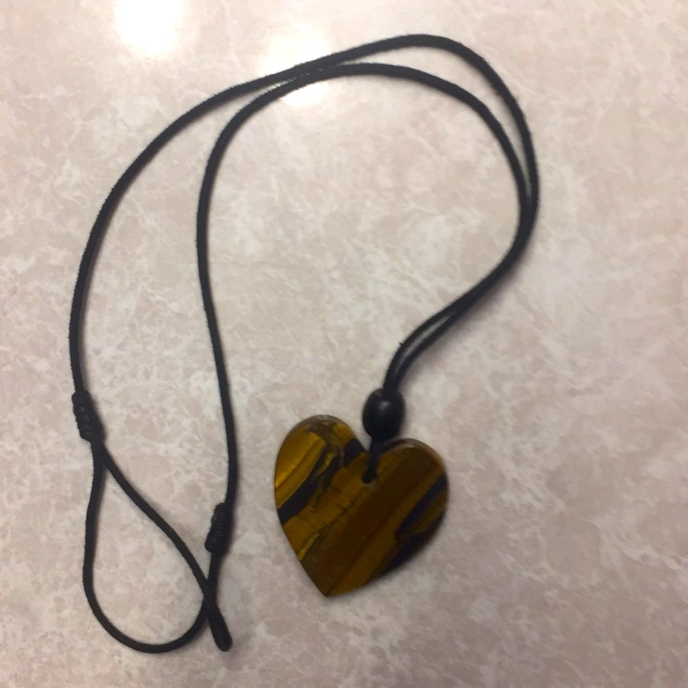 Stone heart necklace
